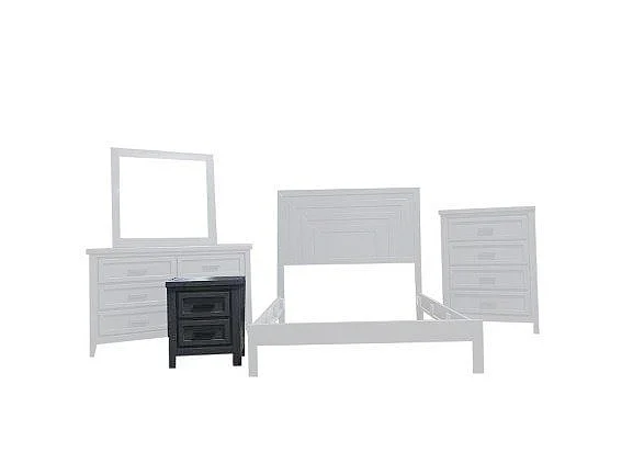 Split Nickel Lou Nightstand V-LOU-NS | COL17