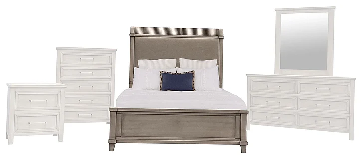 Split Nickel Lucas Queen Bed V-LUCAS-Q | COLU15