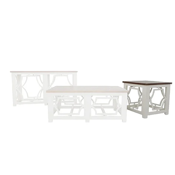 Split Nickel Melanie End Table MIC-MELANIE-ET | COM32