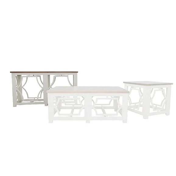 Split Nickel Melanie Sofa Table MIC-MELANIE-ST | COM34
