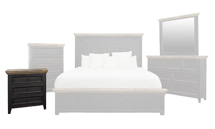 Split Nickel Privet Nightstand MIC-PRIVET-NS | COP17