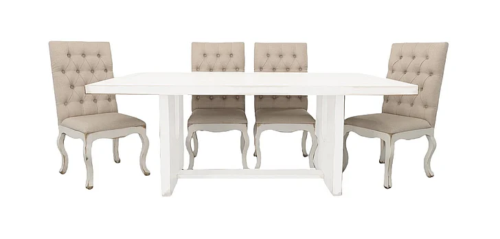 Split Nickel Porter Dining Tufted Chair V-PORTER-TCH | COP22T