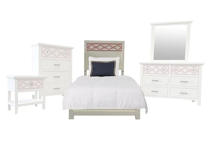 Split Nickel Rhett Twin Bed V-RHETT-T | CORH13