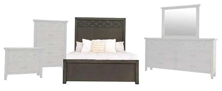 Split Nickel Rhett Queen Bed V-RHETT-Q | CORH15