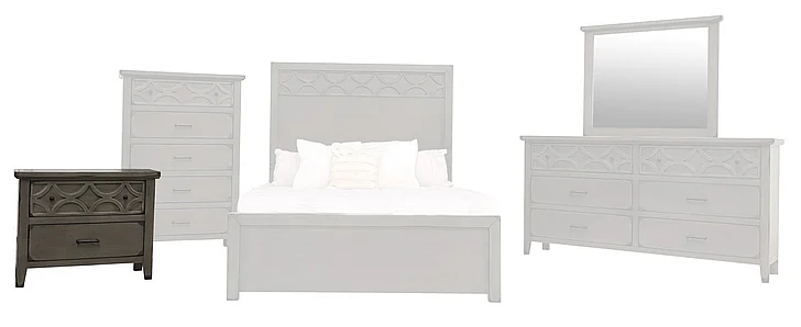 Split Nickel Rhett Nightstand V-RHETT-NS | CORH17
