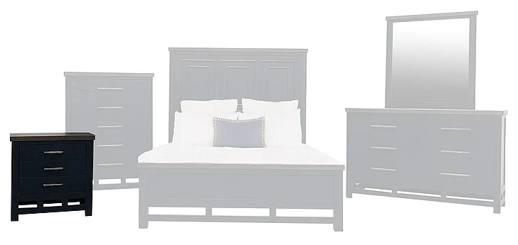 Split Nickel Stanford Nightstand V-STANFORD-NS | COS17