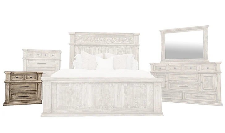 Split Nickel Gabriella Nightstand Sandstone MIC-GAB-NS | G1S7