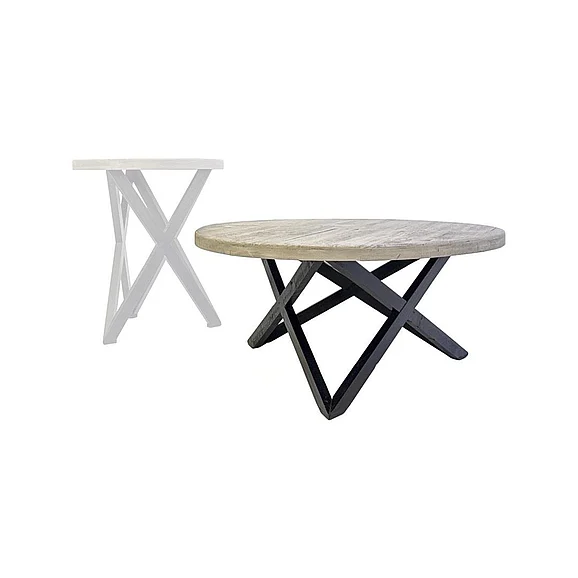 Split Nickel Galaxy Coffee Table Black Moon Top MIC-GALAXY-CT | GBM31