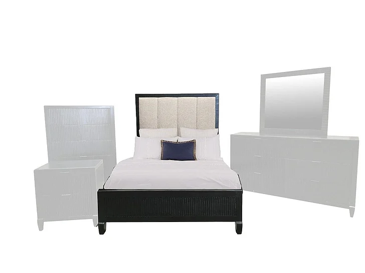 Split Nickel Lexington Queen Bed Midnight V-LEXINGTON-Q | L1M5