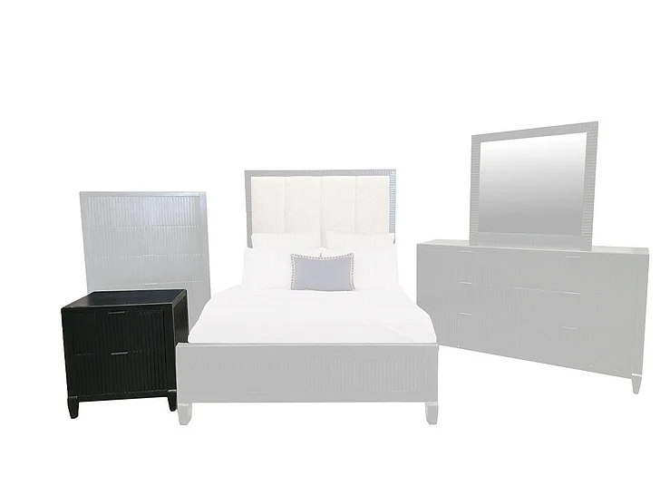 Split Nickel Lexington Nightstand Midnight V-LEXINGTON-NS | L1M7