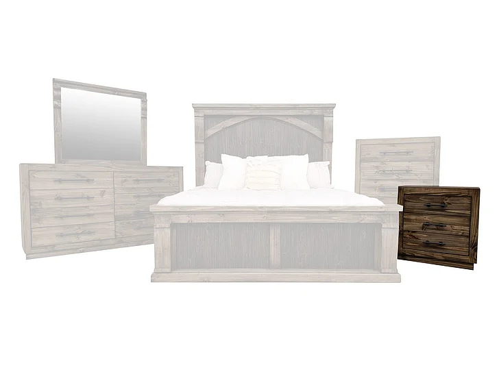 Split Nickel Regal Nightstand MIC-REGAL-NS | R1R7