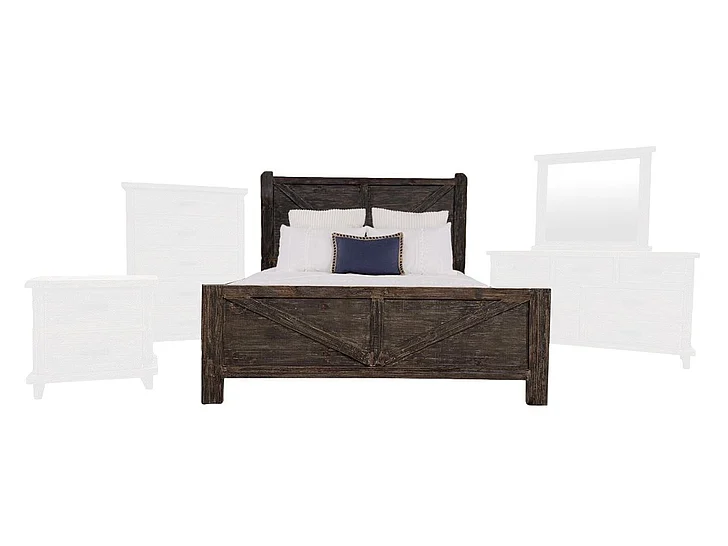 Split Nickel Stetson Queen Bed Barnwood MIC-STETSON-Q | S1B5