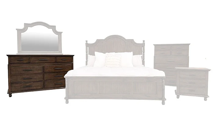 Split Nickel Starling Dresser Mahogany | S1M1