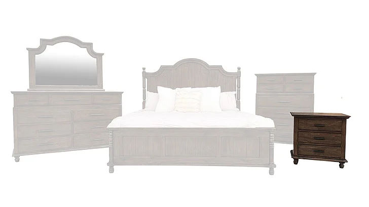 Split Nickel Starling Nightstand Mahogany | S1M7