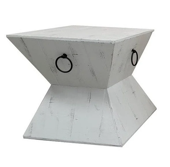Split Nickel Mercury End Table MIC-MERC-ET | SOM342