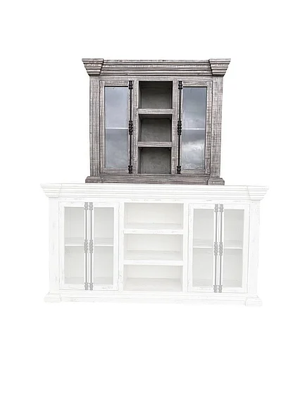 Split Nickel Maverick 2 Door Buffet W/Glass MIC-MAV-2DRG | SOM5382