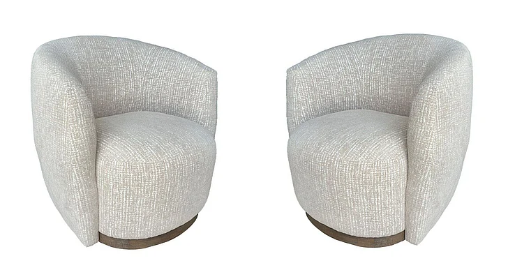 Parker Living Tatum Swivel Accent Chair in Sand Dollar STAT#912S-2-SNDL (Set of 2) PROMO