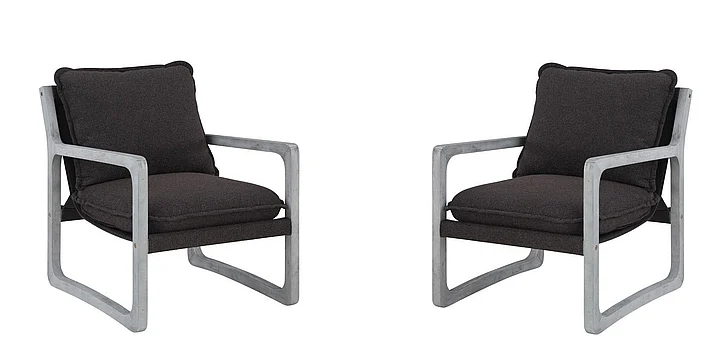 Steve Silver Kai Upholstered Accent Chair (Set of 2) in Black KAI850ACB