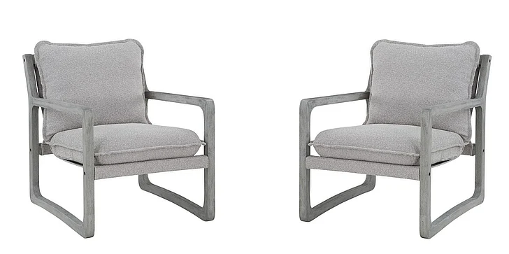 Steve Silver Kai Upholstered Accent Chair (Set of 2) in Gray KAI850ACG