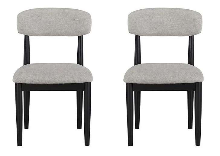 Steve Silver Magnolia Upholstered Side Chair in Black MM520KS (Set of 2)