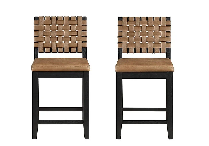 Steve Silver Reid Black Counter Chair (Set of 2) RED500KCC