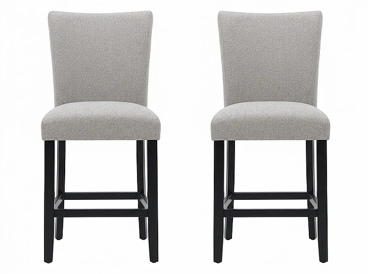 Artemis (Formerly Known as Camilla) Counter Chair (Black Legs) in Grey VAR420KCCG (Set of 2)