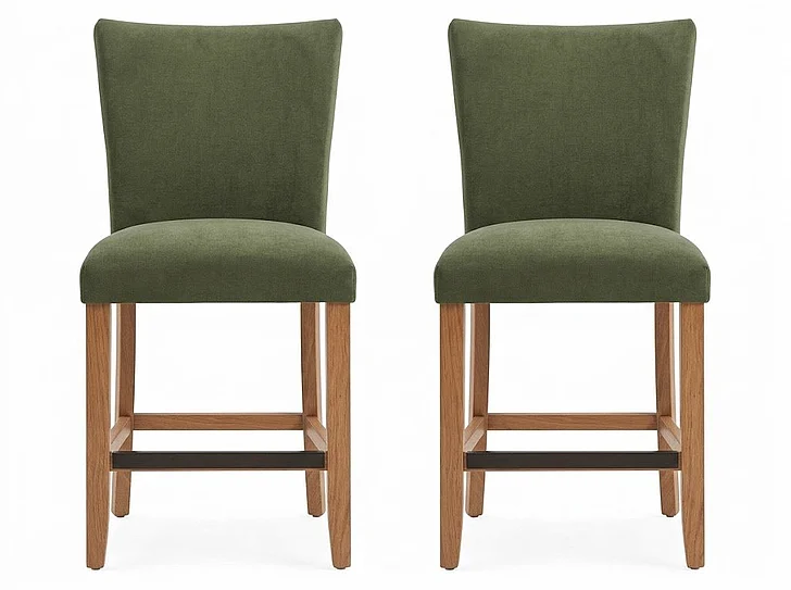 Artemis (Formerly Known as Camilla) Counter Chair in Olive Green VAR420TCCE (Set of 2)