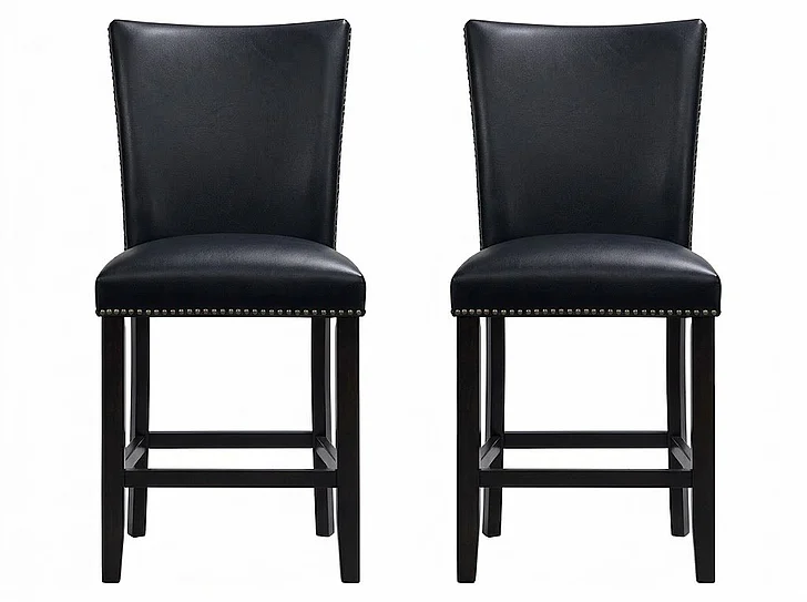 Artemis (Formerly Known as Camilla) PU Counter Chair (Black Legs) in Black VCM420CCKN (Set of 2)