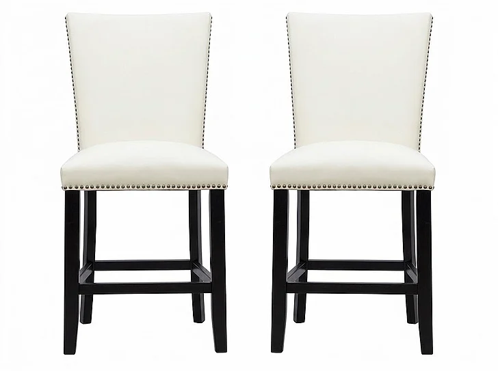 Artemis (Formerly Known as Camilla) PU Counter Chair (Black Legs) in White VCM540CCWN (Set of 2)