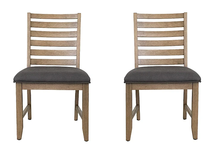 Sunset Trading Saunders Slat Back Dining Side Chairs in Desert Brown (Set of 2) ED-D18620SSC-2