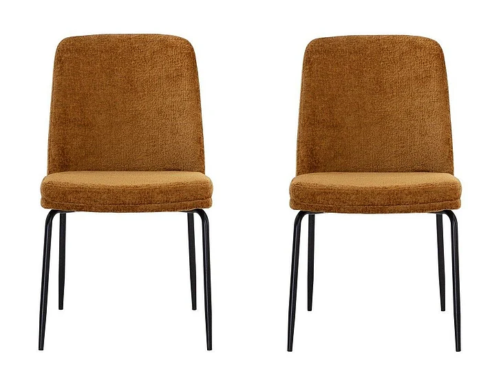 SUNPAN Zeke Dining Chair - Black - Bergen Marmalade (Set of 2) 108516