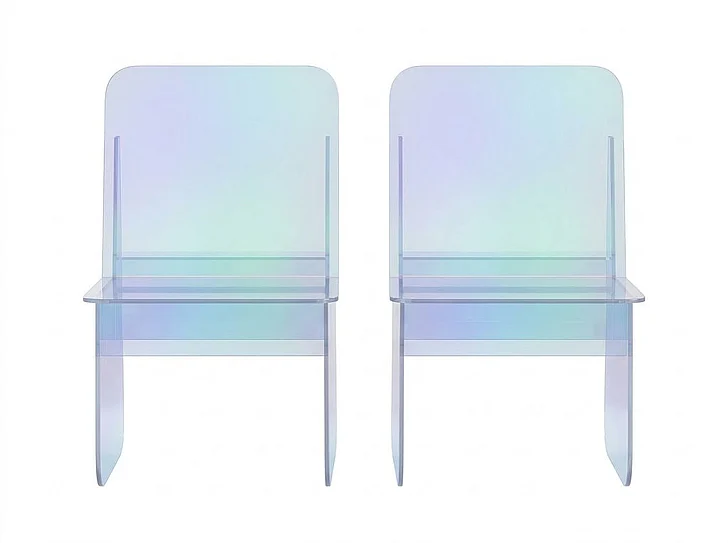 Modus Furniture Fomo Acrylic Chair in Iridescent SWWT63 (Set of 2)