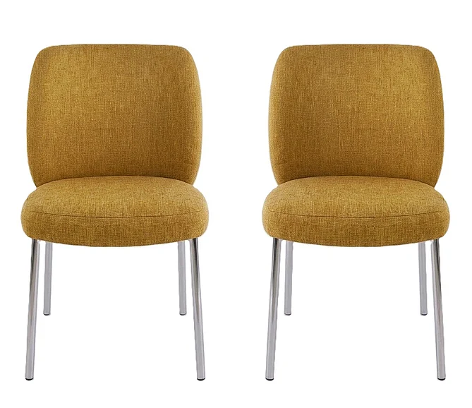 Modus Furniture Fomo Upholstered Dining Chair in Pineapple SWWU64 (Set of 2)