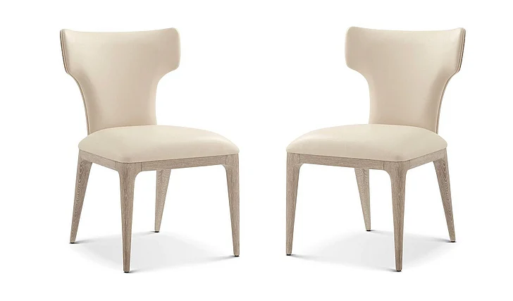 Theodore Alexander Repose Upholstered Dining Side Chair II (Set of 2) in Grey Oak TA40071.2BGR
