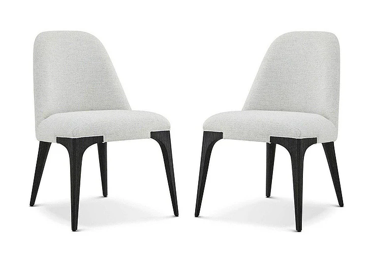 Theodore Alexander Spencer ST. James Side Chair (Set of 2) in Lusso Onyx TA40108.1DOC