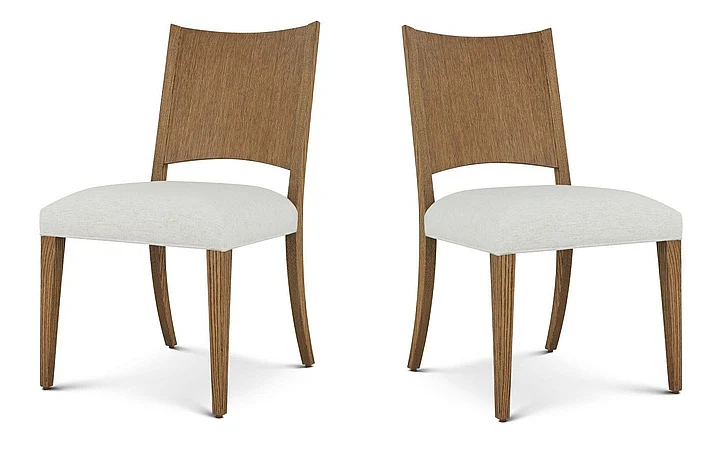 Theodore Alexander Coastal Northwood Dining Side Chair (Set of 2) in Tobacco TA40112.1DOT