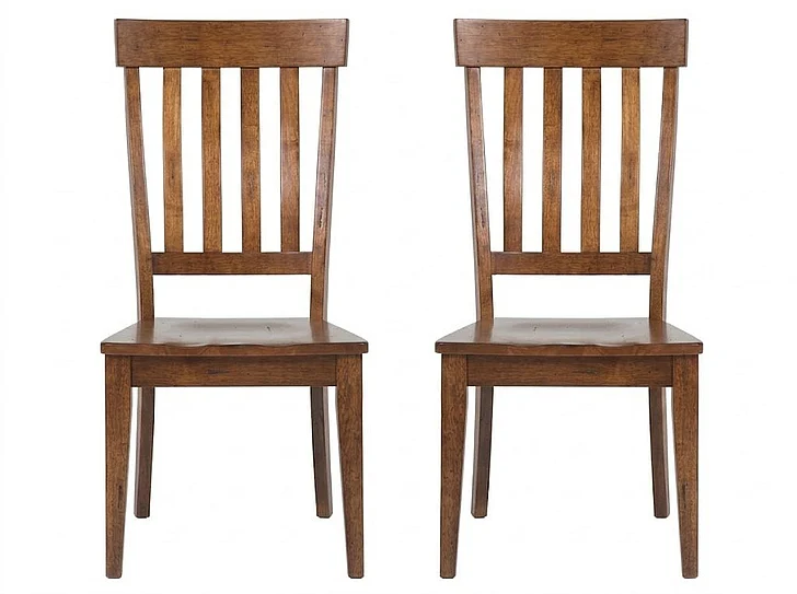 Toluca Slat Back Side Chair in Rustic Amber (Set of 2) TOLRA235K