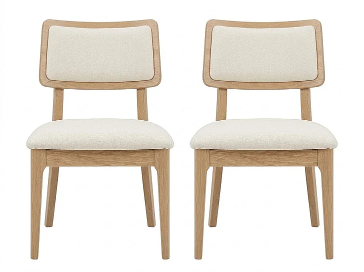 Transformer Table Eclipse Dining Chair (Set of 2) in Driftwood & Creamy 14334