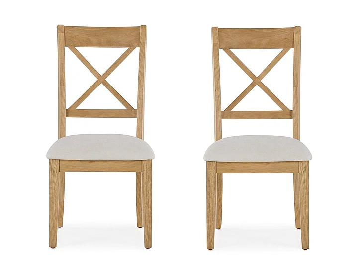 Transformer Table Gather Farmhouse Dining Chair in Belgian Oak (Set of 2) 17348