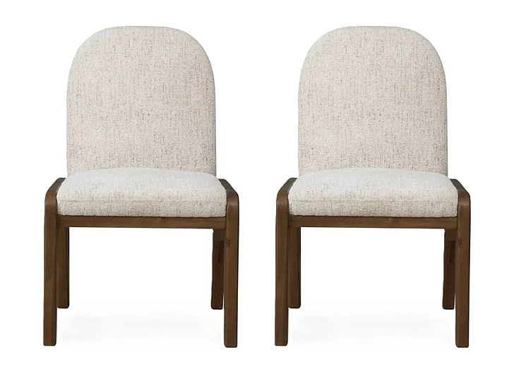 Modus Furniture Xolani Chenille Upholstered Dining Chair in Chinchilla and Impala TTXU63 (Set of 2)