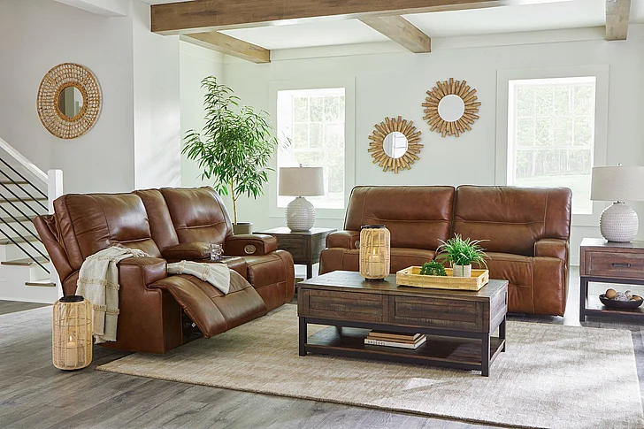 Francesca 2-Piece Power Reclining Livingroom Set in Auburn