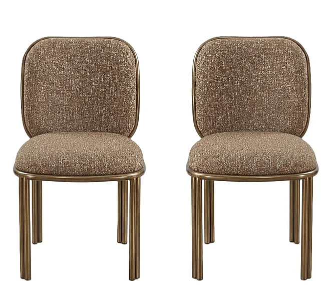 Modus Furniture Mataranka Dining Chair in Bistre UTT663 (Set of 2)