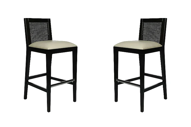 Indo Puri Variani Bar Stool in Espresso (Set of 2)