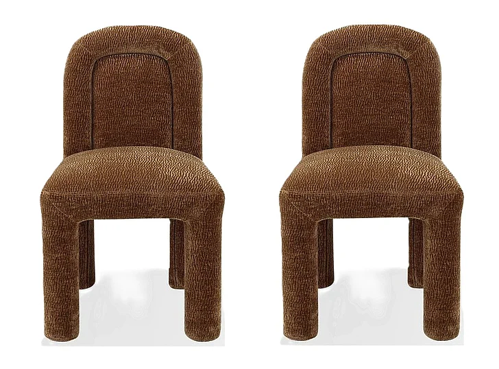 Modus Furniture Xolani Fully Upholstered Dining Chair in Amber Sand VK5063 (Set of 2)