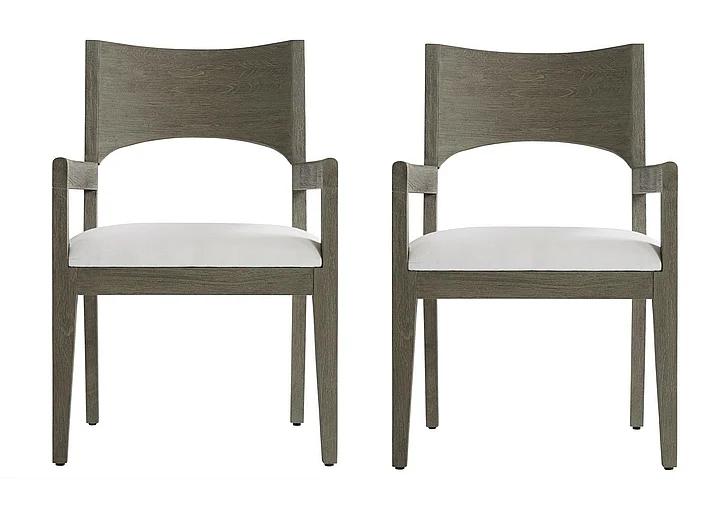 Bernhardt Exteriors Calais Outdoor Arm Chair (Set of 2) in Weathered Teak X04542X