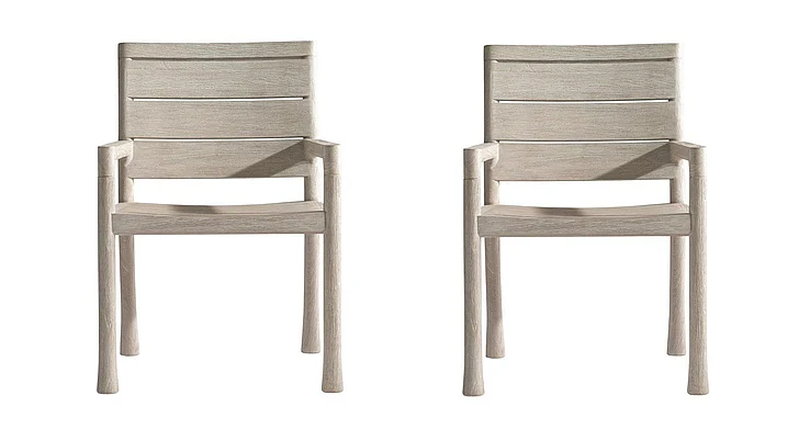 Bernhardt Exteriors Marco Outdoor Arm Chair (Set of 2) in Sea Oat X06556 PROMO