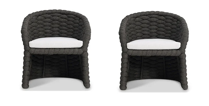 Bernhardt Salinas Arm Chair in Gray X10549X (Set of 2)