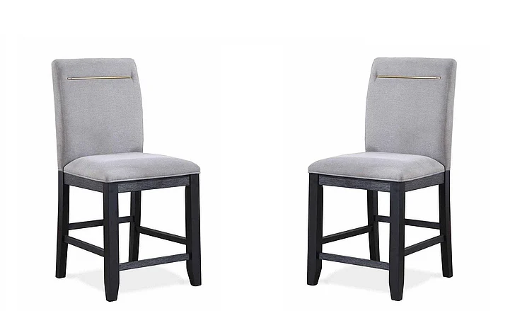 Steve Silver Yves Counter Chair in Rubbed Charcoal (Set of 2) YS500CCG