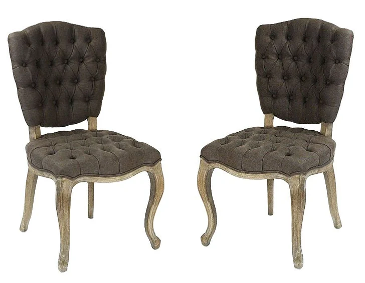 Zentique Piaf Side Chair in Limed Grey Oak (Set of 2) ZEN027 E272 A008