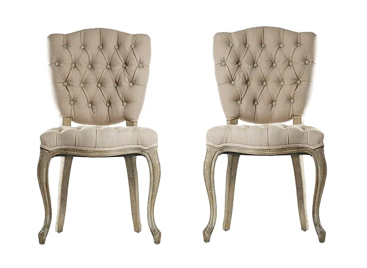 Zentique Piaf Side Chair in Limed Grey Oak (Set of 2) ZEN027 E272 H001